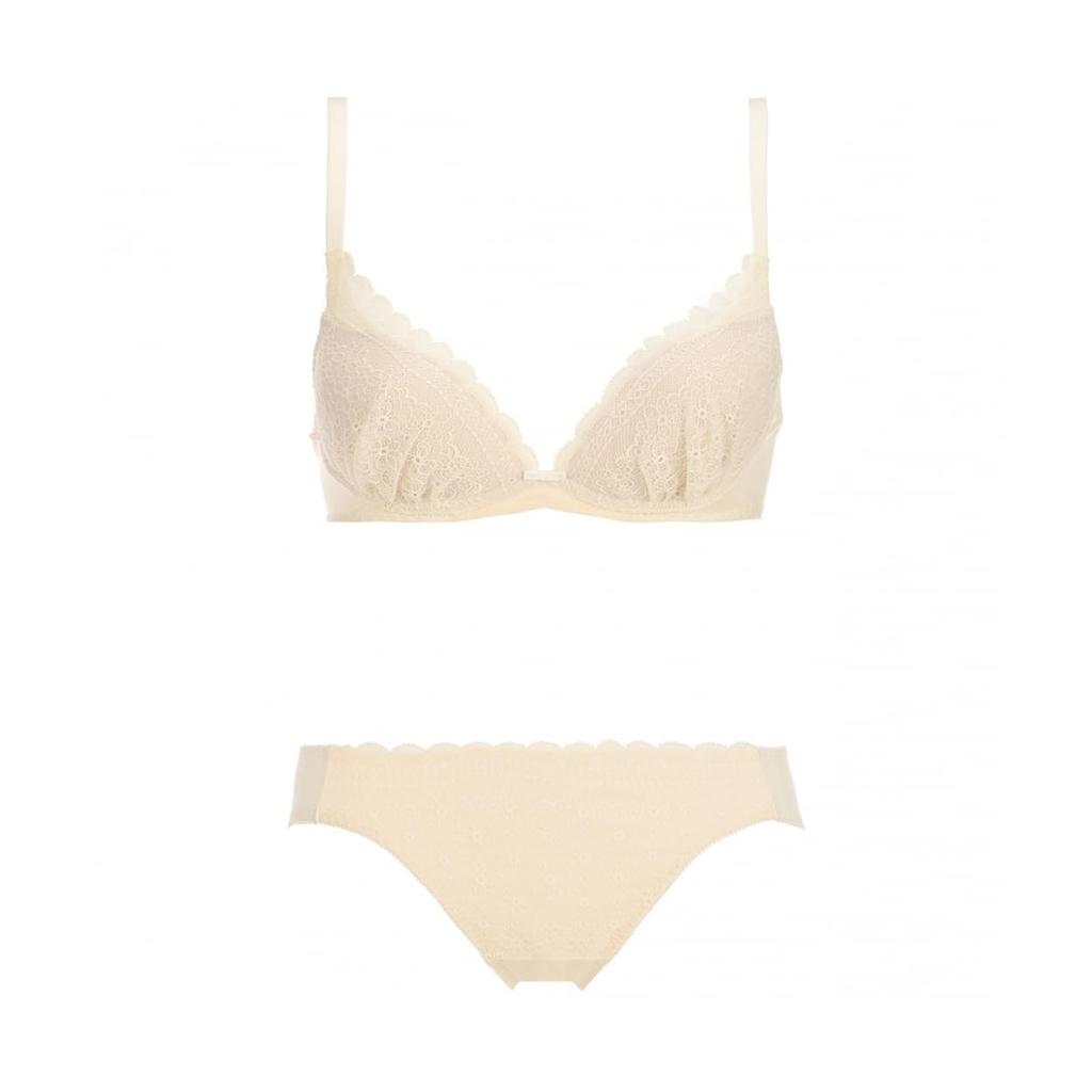 AMOSTYLE Dream Bra бюстгальтер шорты комплект Daisy Shower нижнее белье бюстгальтер M015 D70M размер без косточек и женский (белый)