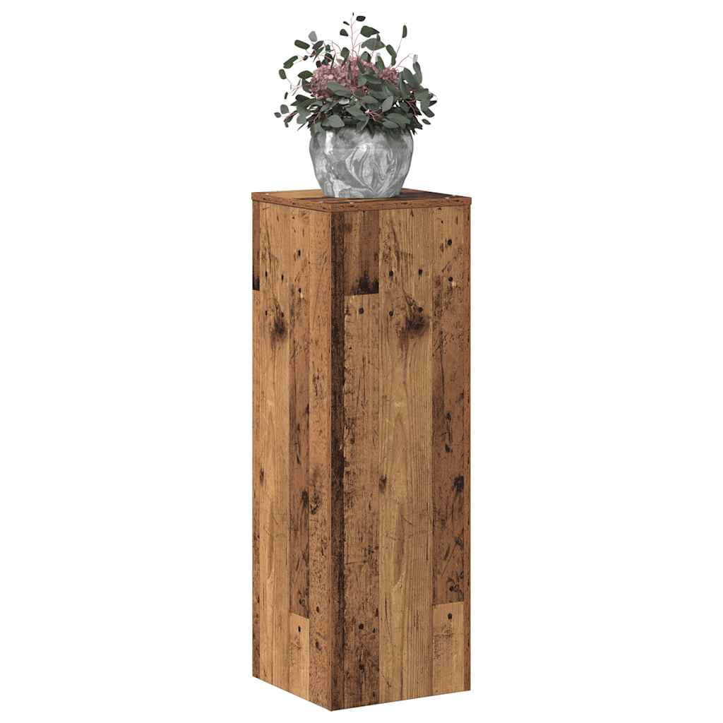 Plant Stand with Rustic Wood Look 33 x 33 x 100 cm Engineered Wood