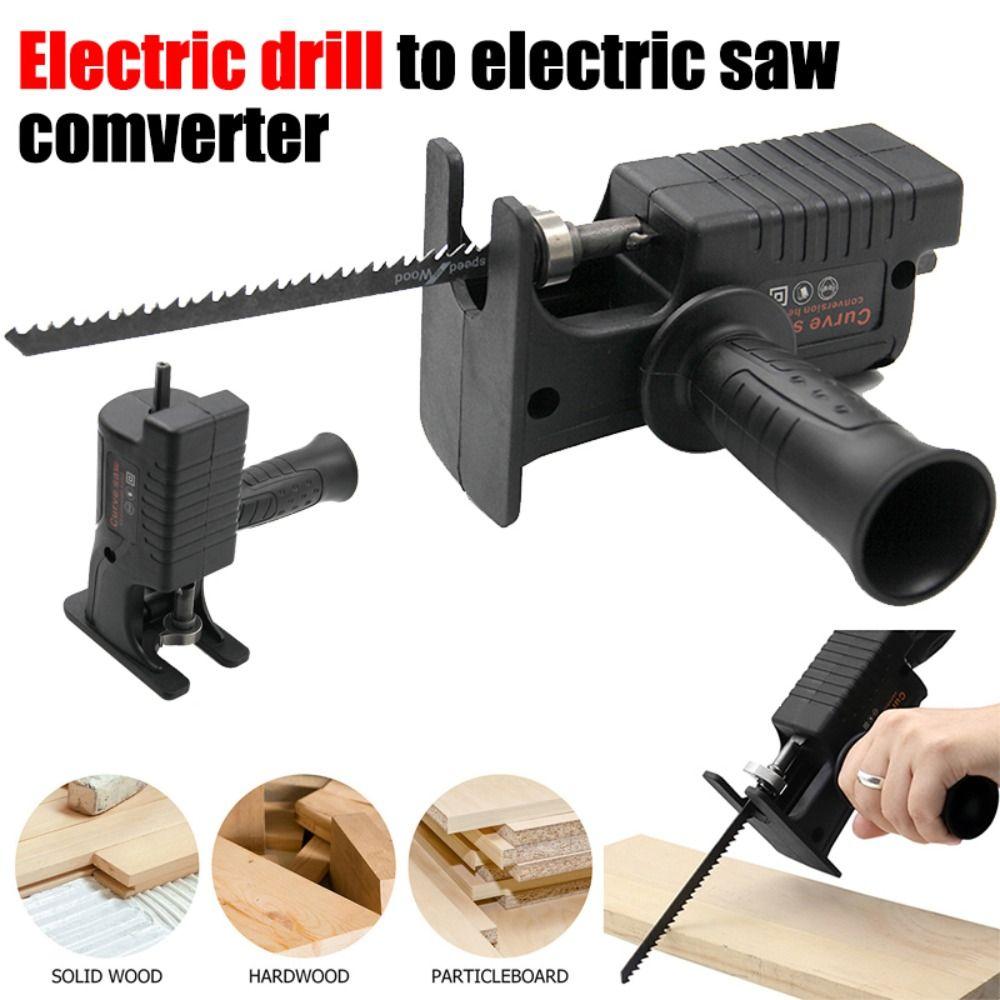 Anti Slip Guard Reciprocating Saw Adapter Electric Drill Converter for Wood PVC Pipe Metal Cutting