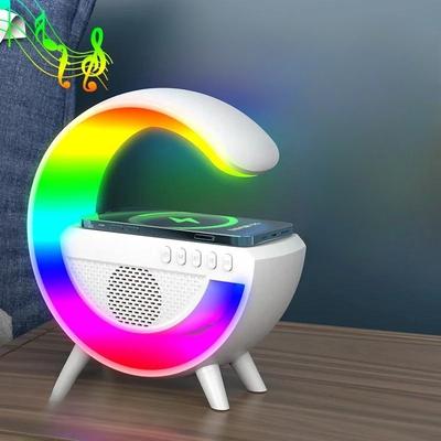 Большой G Bluetooth динамик зарядное зеркало светодиодные часы беспроводной динамик для зарядки цветной окружающий свет