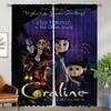 Шторы для детской комнаты Coralines Оконная штора для комнаты 2 панели Хэллоуин украшения Оттенки Домашний интерьер Шторы Раздел