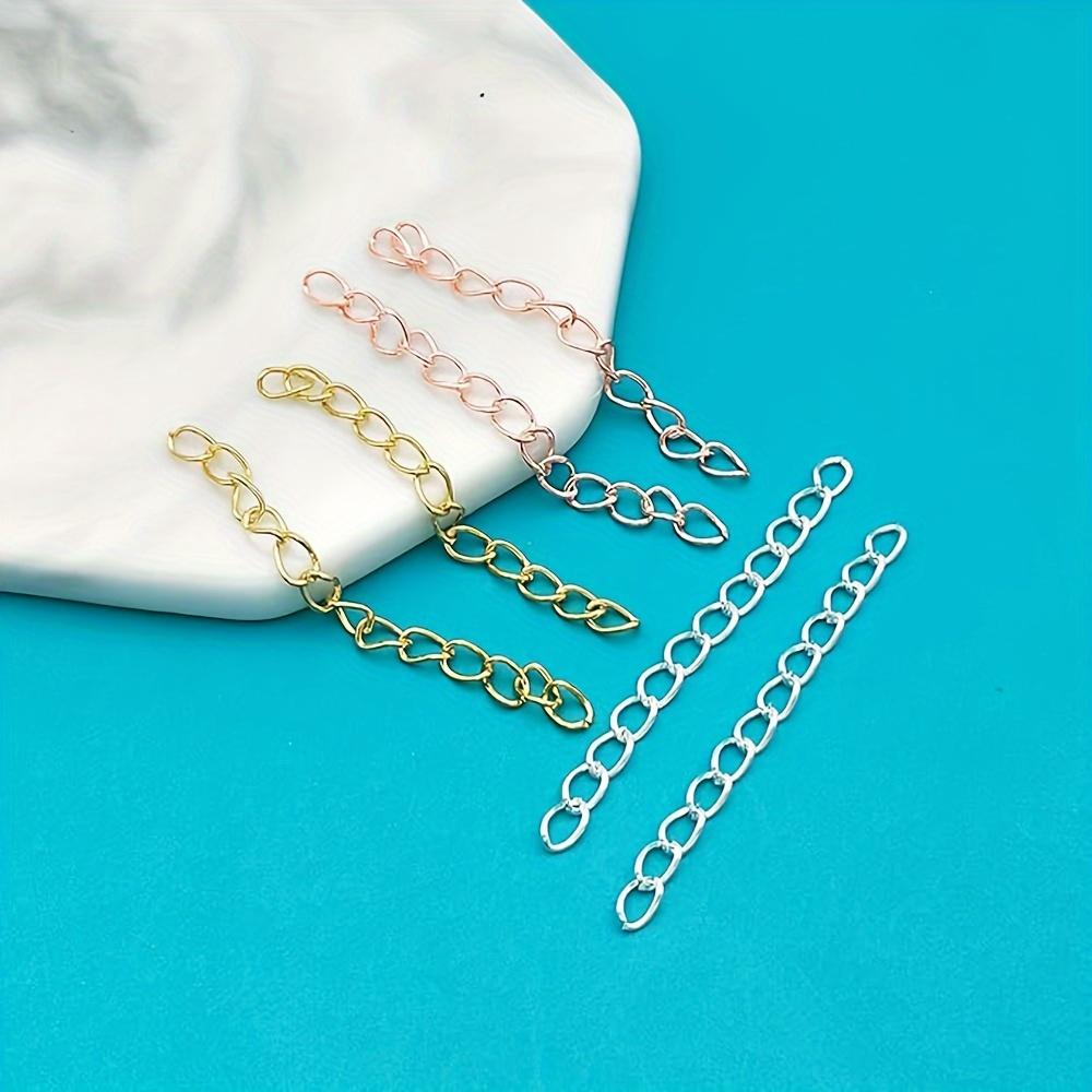 50/100/200 шт. Металлическая цепь-хвост, гальваническая регулировочная цепь, длинная цепь, ювелирные аксессуары, удлинительная цепь, сделай сам, браслет, ожерелье, серьги, ключ