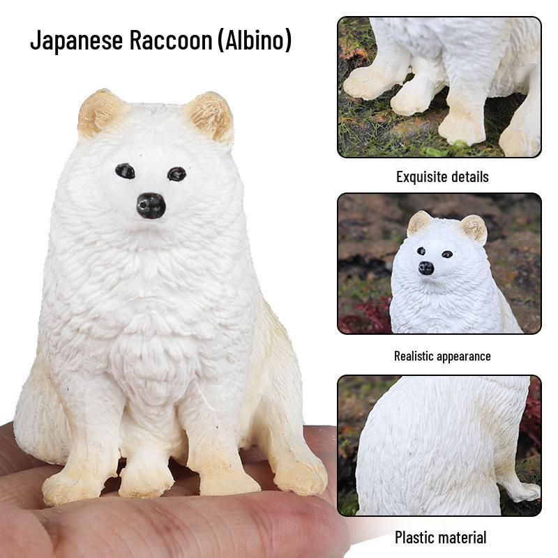 Cute Animal Models: Japanese Raccoon, Flying Squirrel, Monkey, Rabbit, Squirrel, Shiba Inu, Tiger, Lion, Lizard Toy Set