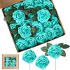 Syhood Artificial Foam Rose Flowers Vintage Fake Roses DIY Bouquets with Leaves and Stems for Wedding Bridal Shower Party Centerpieces Home Romantic