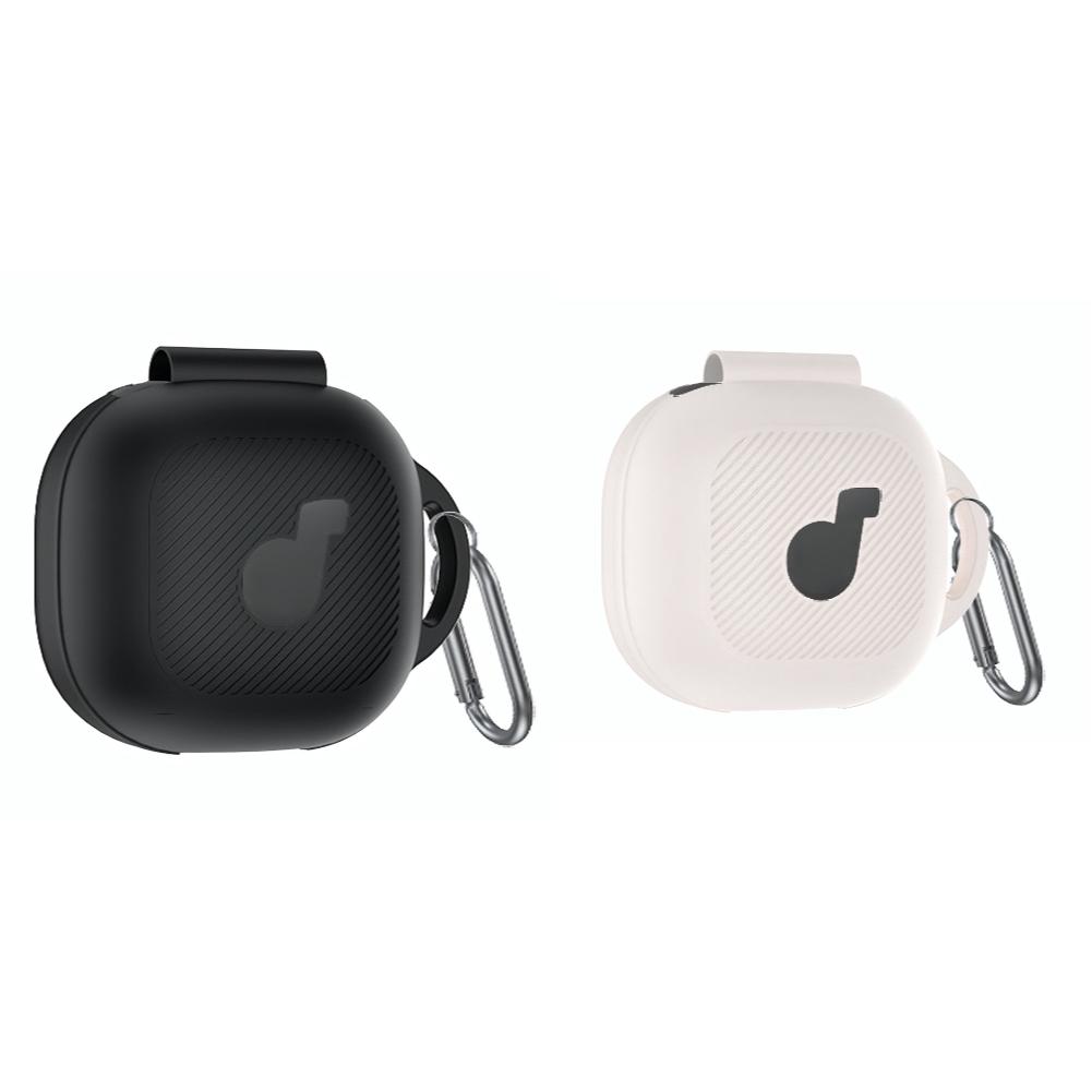 Силиконовый чехол с карабином Защитный чехол-скин Ударопрочный чехол для наушников Чехол-крышка Виден светодиод и логотип для Anker Soundcore P40i