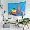 1pc Quirky Character Group Tapestry Polyester 2D Flat Print for Bedroom Dorm Room Wall Decor Cool Gift