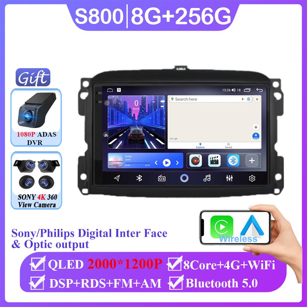 Android 14 For Fiat 500L Egea Doblo 2012-2017 Auto Radio Multimedia Video Player GPS Navigation No 2din DVD Wireless Carplay 4G