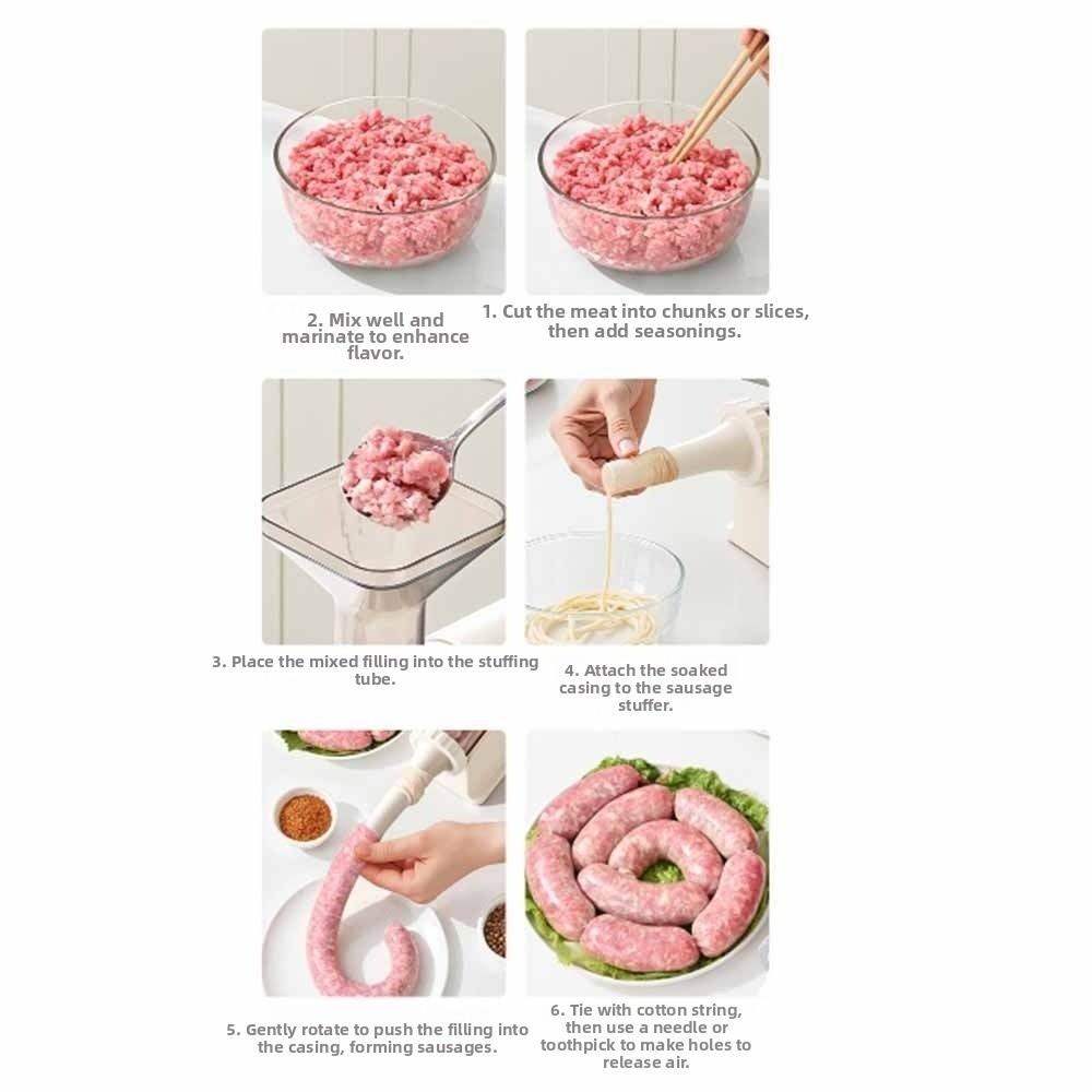 Homemade Manual Sausage Stuffer With Tubing Units Stuffer Machine Meat Grinder Food Processing