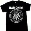RAMONES Потертая Панк-Рок Хлопковая Черная Футболка с Коротким Рукавом, Размеры S-5XL Унисекс Футболка