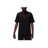 Jordan X Wordmark Logo Embroidered Round Neck Short Sleeve T-Shirt Unisex Tops Black DV6466-010