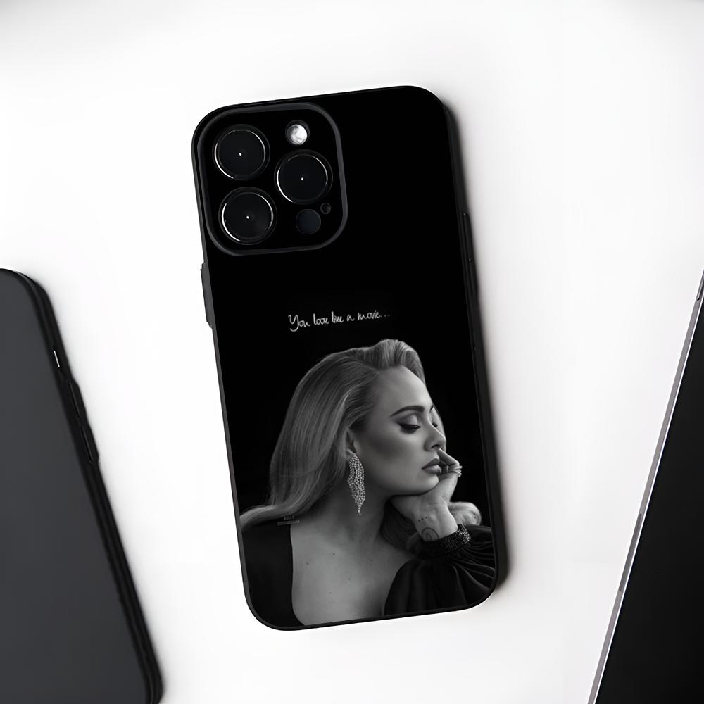 Чехол для телефона певицы А-Адель А-Акинс, черный, мягкий, для iPhone 16 15 14 13 11 12 Pro Max Xr X Xs 8 7 Plus