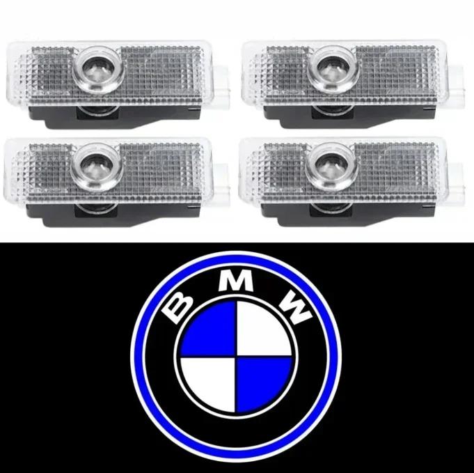 BMW GROUP 4Pcs Car LED HD Door Welcome Projector Laser Lamps For BMW E90 E60 E46 E93 F20 F21 F30 F31 F32 F33 F34 F15 F10 F01 F11