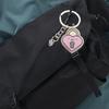 Creative Acrylic Couples Key Chain Heart-Shaped Lock Keyring Pendant Bag Charm Gift for Valentines Day Or Anniversary