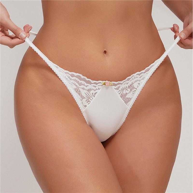 Women The United States Models Ladies Lace Thong Non-Marking Panties Comfortable Simple Europe