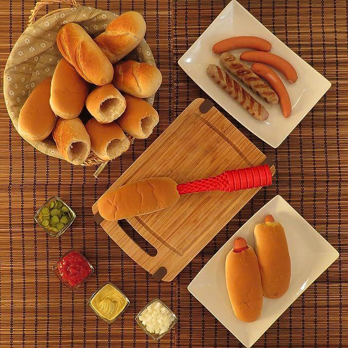 Creative Bread Hot Dog Hole Puncher, Anti-Leak Hot Dog Maker, Stainless Steel Hot Dog Corer Tool for Burger & Hot Dog Preparation