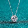 New 1ct D VVS1 Moissanite Round Cut Pendant Necklaces for Women Party Birthday Gift Jewelry S925 Sliver Plated 18k Necklace