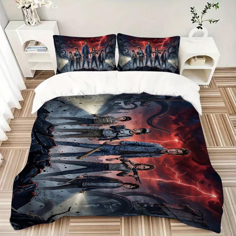 3Pcs Zombie Apocalypse Survival Bedding Set Soft Fabric Duvet Cover Pillowcases Home Xmas Halloween Gift 1 Duvet Cover 2 Pillowcase S1539