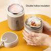 1 Set 480ml Breakfast Cup Anti-leak Anti-scalding Keep Freshing with Handle 304 Stainless Steel Heat