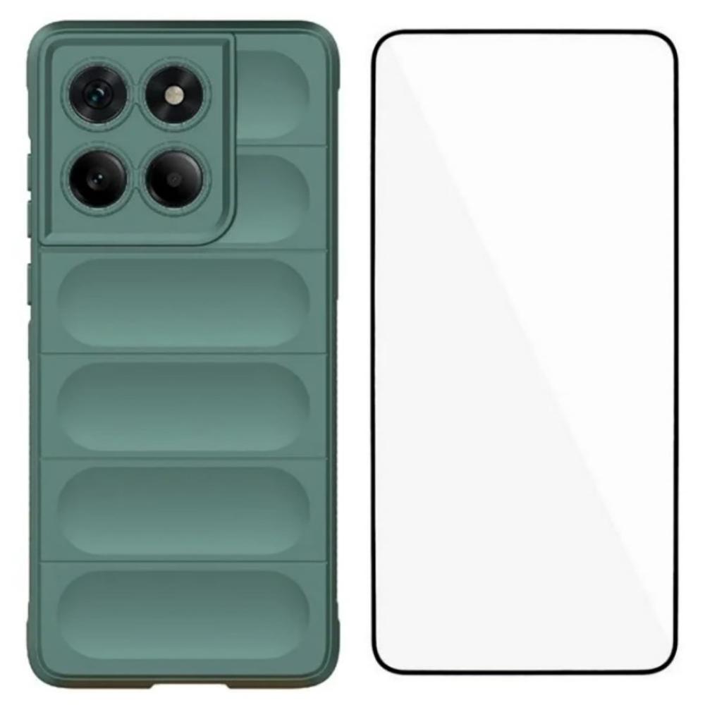 Серия WANLONFENG HD Для Motorola Edge 60 Fusion 5G ТПУ Чехол Противоскользящая Защитная Крышка для Телефона с Защитной Пленкой из Закаленного Стекла