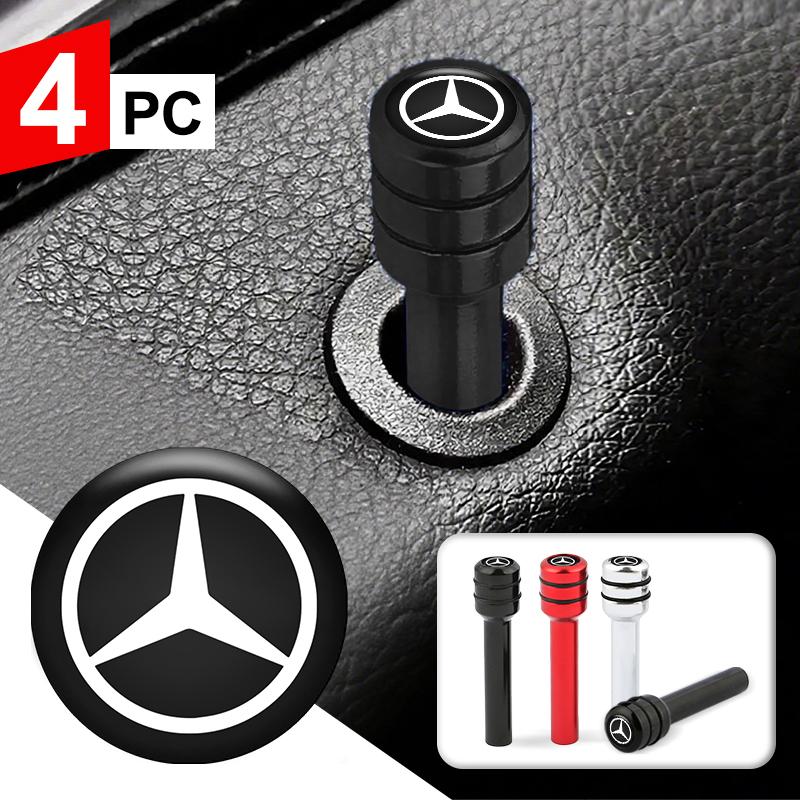4Pcs Car Door Lock Pins Screw Knob Button Handle For Mercedes Benz C E SLK CLS M MB GLC A45 A180 A200 CLA45 GLE GLA GLS E Class NC6