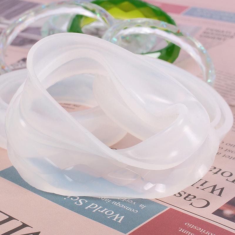 1 шт. силиконовая форма для браслета, круглая силиконовая форма для изготовления ювелирных изделий своими руками, смола с сухоцветами, модель ромба для браслета, инструменты для литья