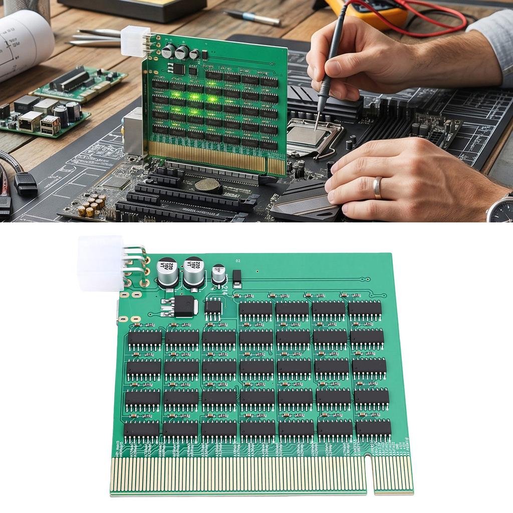 Тестовая карта PCIe 16X со светодиодом, диагностический тестер материнских плат со слотом PCI Express, поддержка питания Type-C