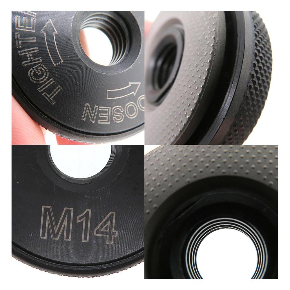 M14 Thread Angle Grinder Flange Nut Black Quick Change Self Locking Flange Nut Quick Release Flange Nut Pressure Plate Part