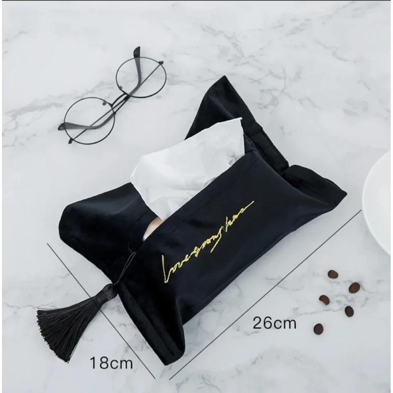 Набор коробок для салфеток из бархатной бумаги, ящик для хранения в машине, гостиной, столовой, сумка для хранения, кисточка, восточный стиль, без слов, чехол для салфеток