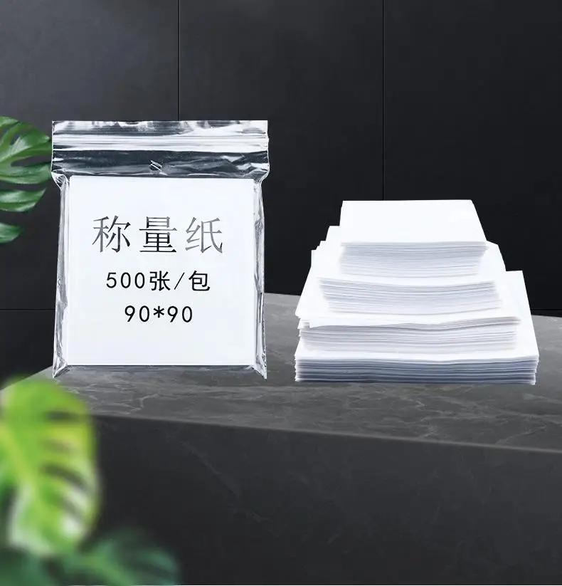500sheets/pack Lab Weighing Paper 60/75/90/100/150/200 Balance Pad Paper Square Sulfuric Acid Paper for Biological Experiments
