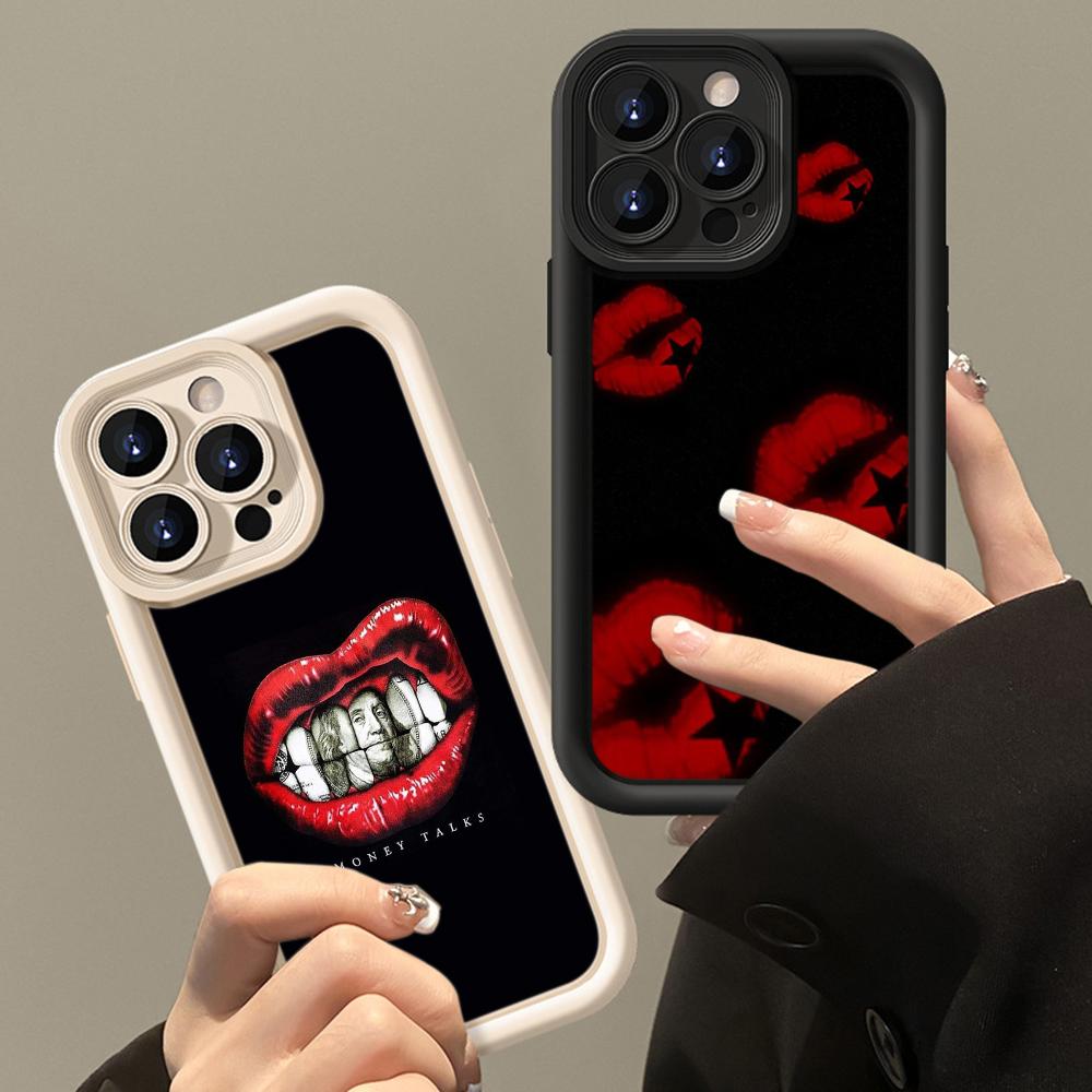 LZ19 Lips kiss art силиконовый чехол для телефона Xiaomi 11 Lite 5G 14T Redmi 14C 13C A3 Note 12 11 9 10 13 Pro Plus противоударный задний чехол