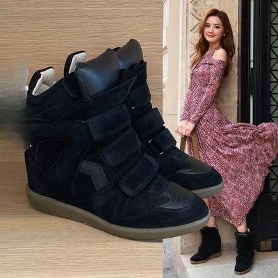 Женские высокие кеды, Новые женские туфли с увеличением внутренней высоты, Универсальная дышащая повседневная обувь, Спортивная обувь