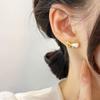 Bow Earrings with Zircon Sweet Japanese and Korean Style Earrings