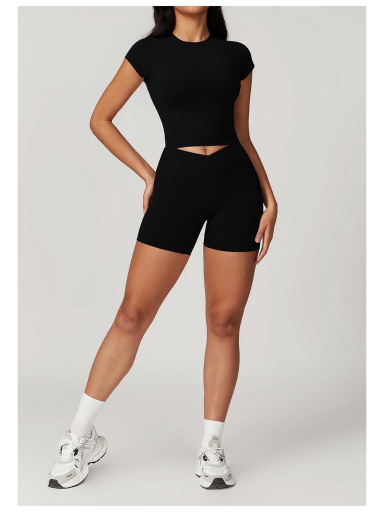 Women's Eco-Friendly Recycled Quick-Dry High-Strength Running T-Shirt with Cap Sleeves 8799