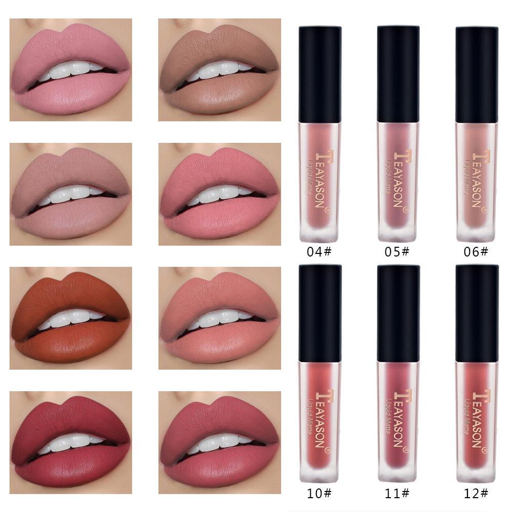 Губная помада, сексуальный блеск для губ, косметика, водостойкая, долговечная розовая нюдовая помада, матовая помада для макияжа, телесного цвета, земляной цвет, матовая