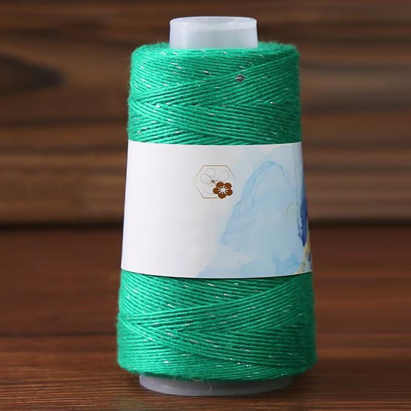 1 шт. Пряжа ручной вязки для подарка, сделай сам, блестящая шелковая нить с пайетками, пряжа из чистого хлопка и натурального шелка ручной работы, вязальная пряжа с серебряной нитью