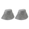 2 шт. Шапки для сауны из фетра, утолщенные, влагопоглощающие, удобные, дышащие, фетровые шапочки для душа для банных принадлежностей, серые