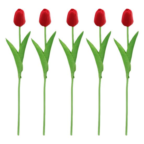 5 шт. Имитация тюльпана 34 см Искусственный тюльпан Поддельные цветы Искусственный тюльпан оптом Подарок на День матери для вазы Главная Кухня Свадьба Весна Украшения для вечеринки