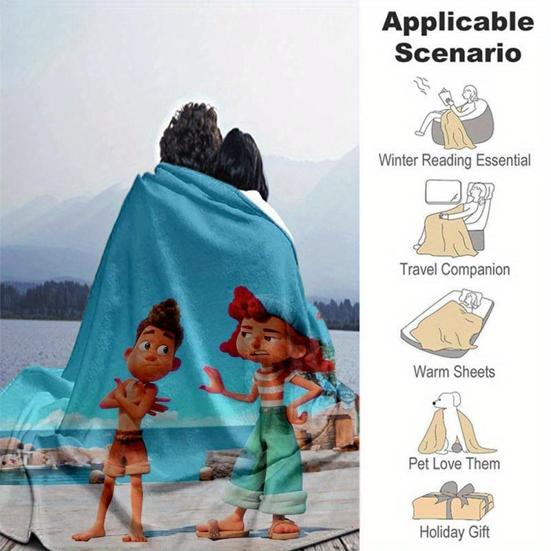 1pc, Luca & Arlo's Adventure: Soft Blanket Perfect for Home Decor, Couch Cover, Outdoor Use, Travel, Camping