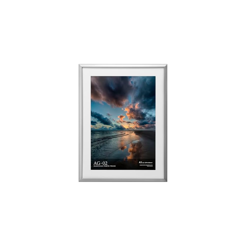 HAKUBA Aluminum Picture Frame AG-02 A3 Acrylic Panel Silver FAG2-SVA3
