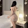 Sex underwear new sexy empty lace suspender high sense perspective mesh women