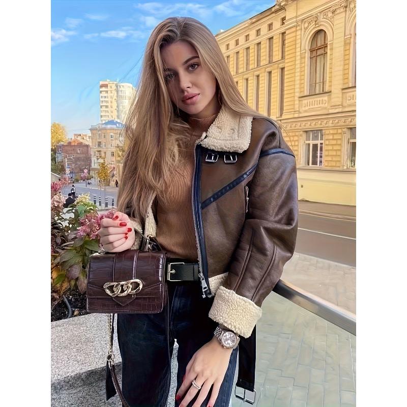 YYFS Женские модные повседневные однотонные куртки и пальто с воротником-поло на осень-зиму с длинным рукавом и принтом