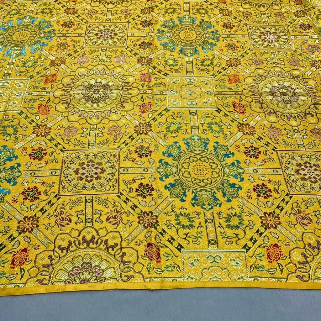 Жаккардовая парчовая ткань Дамаск Китайский стиль Ципао Монгольский халат Тибетский халат Буддийские костюмы Сделай сам Ручная работа