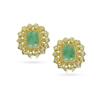 Moissanite Emerald Polki Earring Gold Plated 925 Sterling Silver Women Jewelry