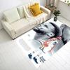 Basketball Player Action Customize Text Floor Rug Office Rug Design for Dormitory Study room Kitchen Balcony Antislip Carpet Anime Office Decor