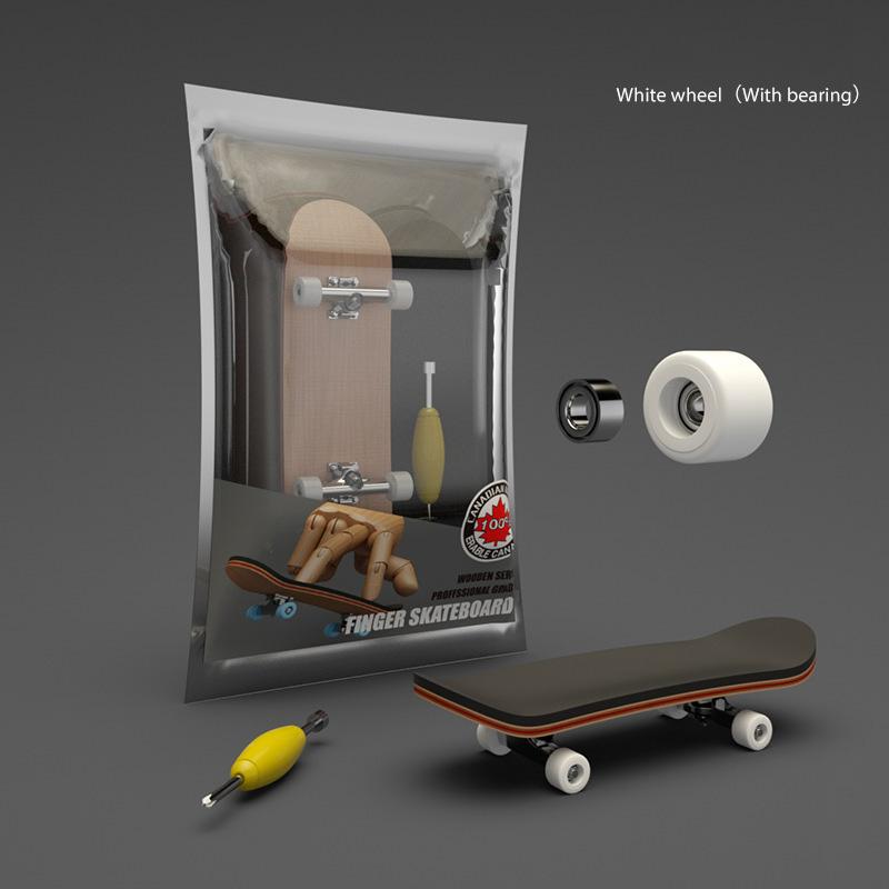 Puzzle Toy Finger Skateboard Maple Wood Fingerboard Hobbies Novelty Anti Stress Sensory Toys Mini Funny Cute Skate Gift For Boy