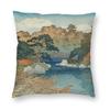 Garden In Autumn Hasui Kawase Square Pillowcase Polyester Linen Velvet Creative Decorative Throw Pillow Case Sofa Cushion Cover