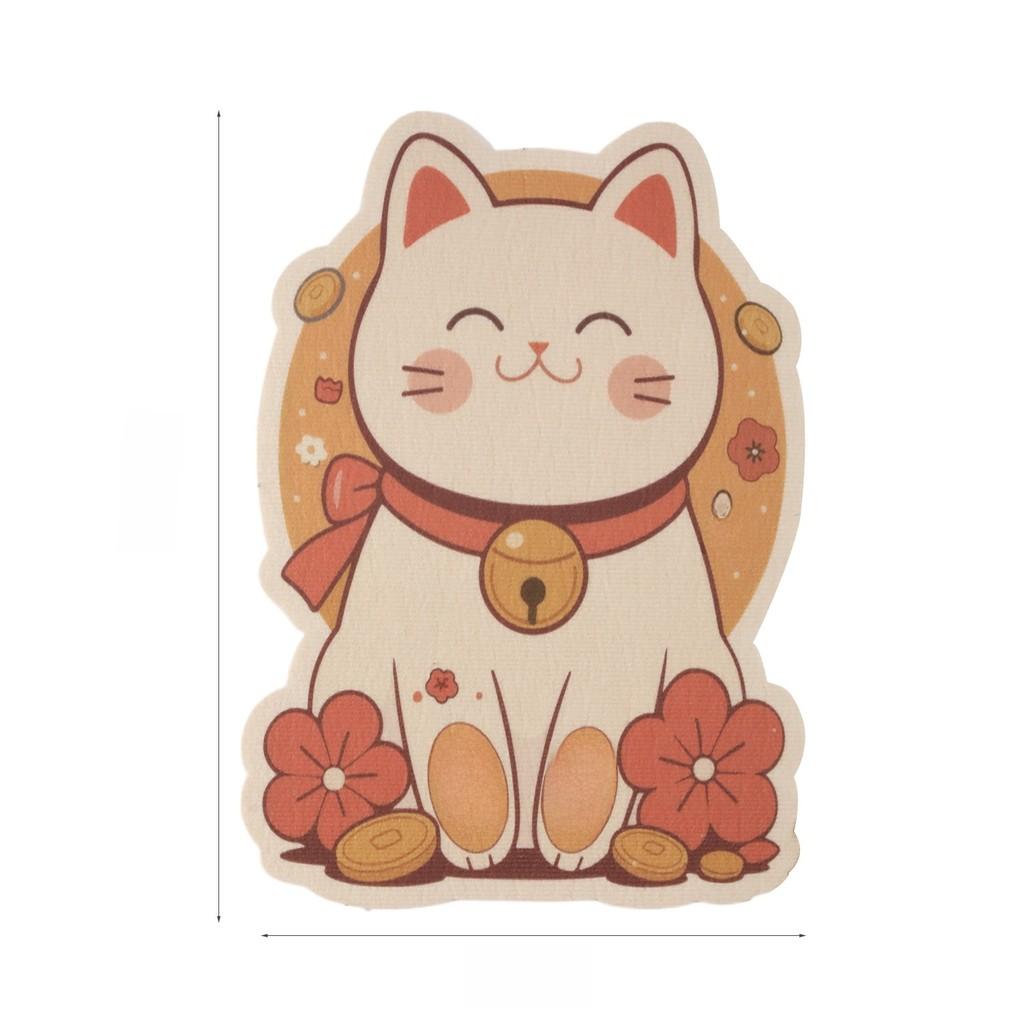 Мультяшный кот Настенное искусство с царапинами и износостойким полиэстером для домашних кошек