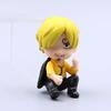 6 шт./комплект Аниме One Piece Q-версия Сидящая Фигурка Действия Эйс Чоппер Санджи Сабо Декоративная Кукла Модель Игрушки Подарок