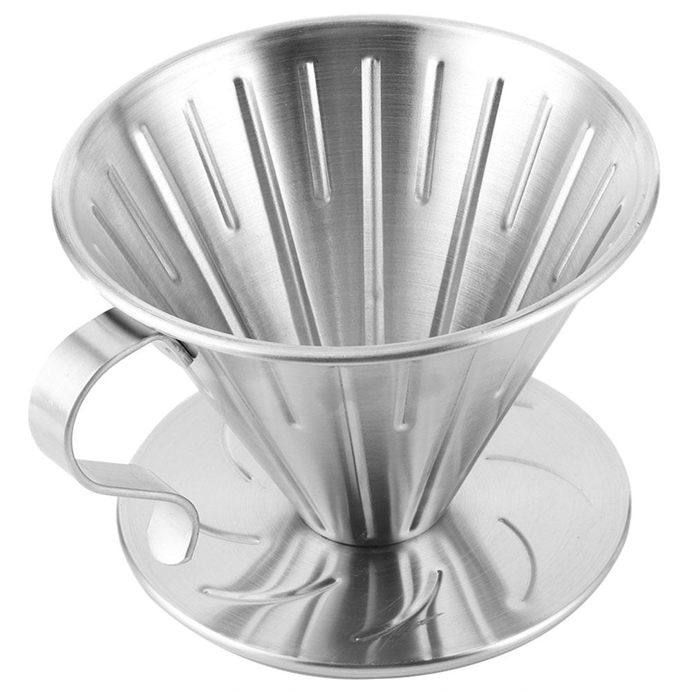 Нержавеющая сталь Pour Over Coffee Dripper Cone Filter Cup Stand Coffee Machine Accessories Home