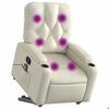 VidaXL Fauteuil inclinable de massage Crème Similicuir 3204780
